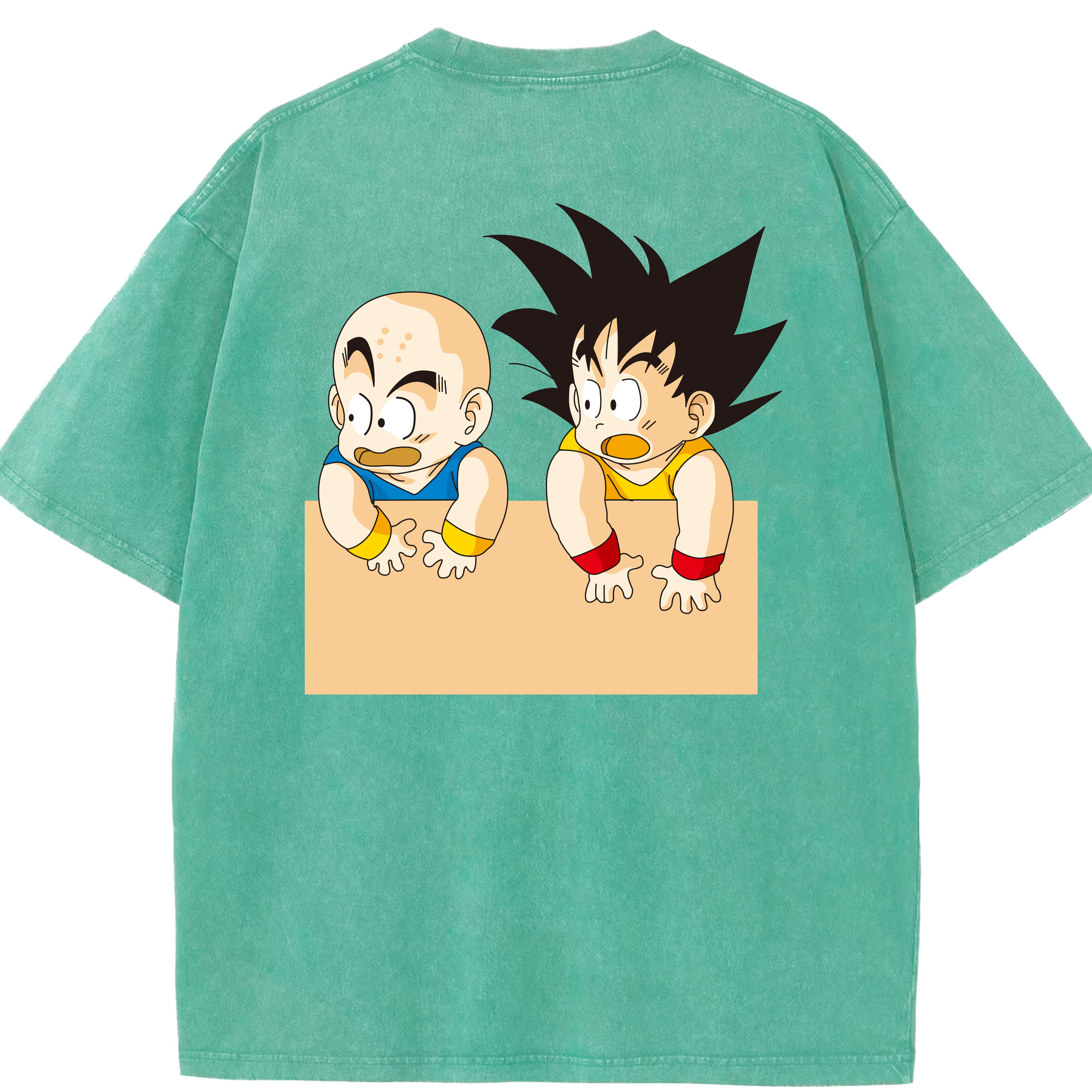 （画像用） ドラゴンボール 孫悟空（そん ごくう）Son Goku カカロット DRAGON BALL Kakarotto 綿100% ヴィンテージ風 半袖Tシャツ（背面プリント）